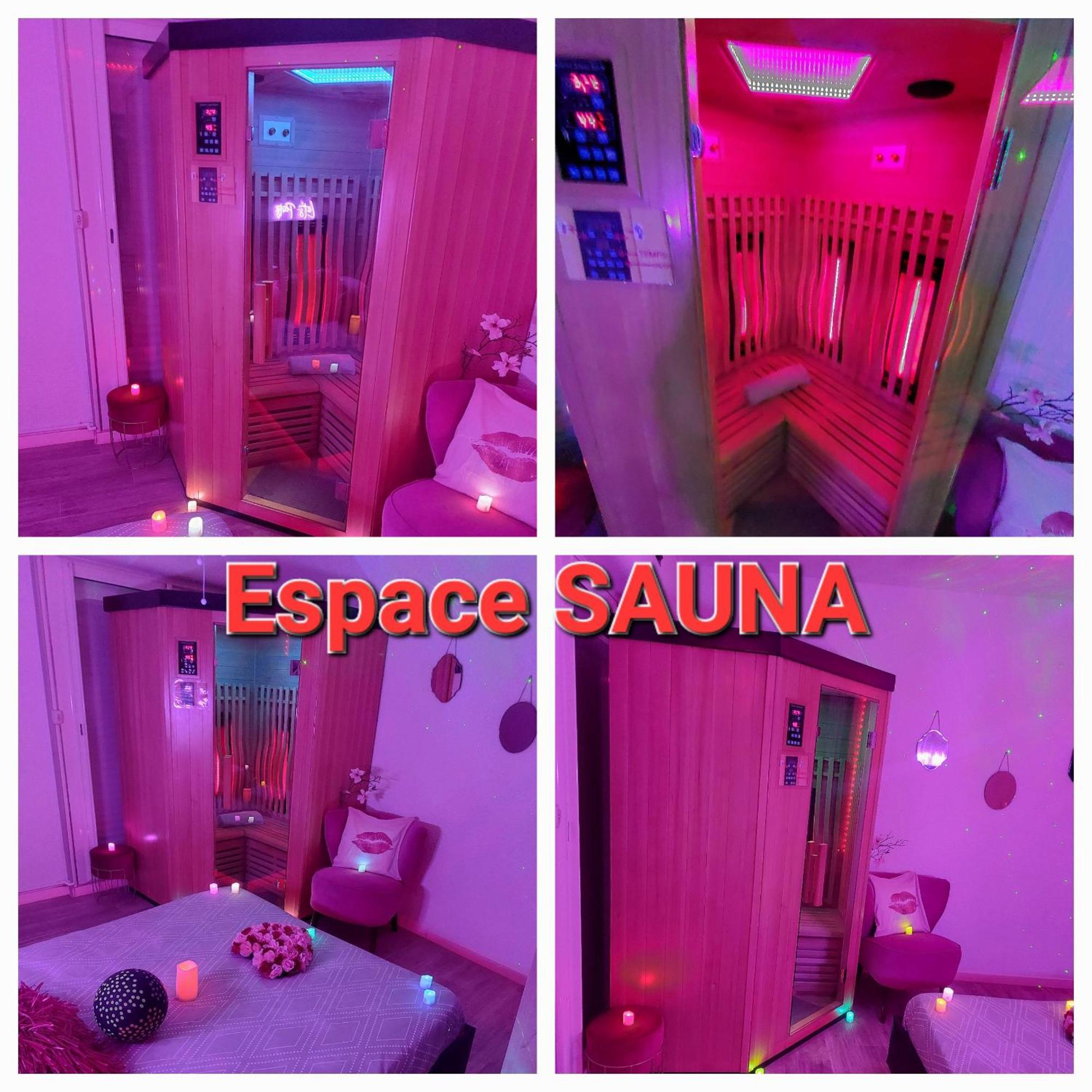 Luxe Sauna Privatif Et Grand Bain Jacuzzi A Deux A Biscarosse Plage Pour Nuit Romantique Avec Decoration Led Et Bougies 비스카로세 외부 사진
